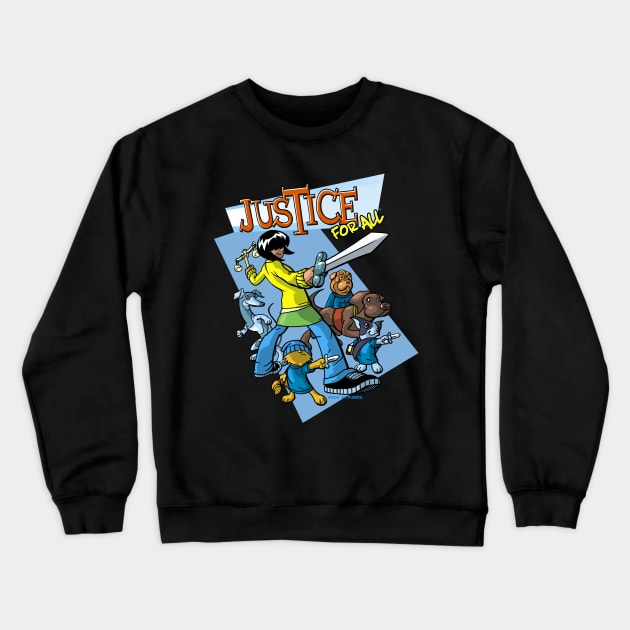 JUSTICE FOR ALL Crewneck Sweatshirt by AstronautInk